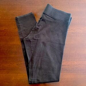 Hue Chocolate Brown Cotton Blend Leggings Size Medium